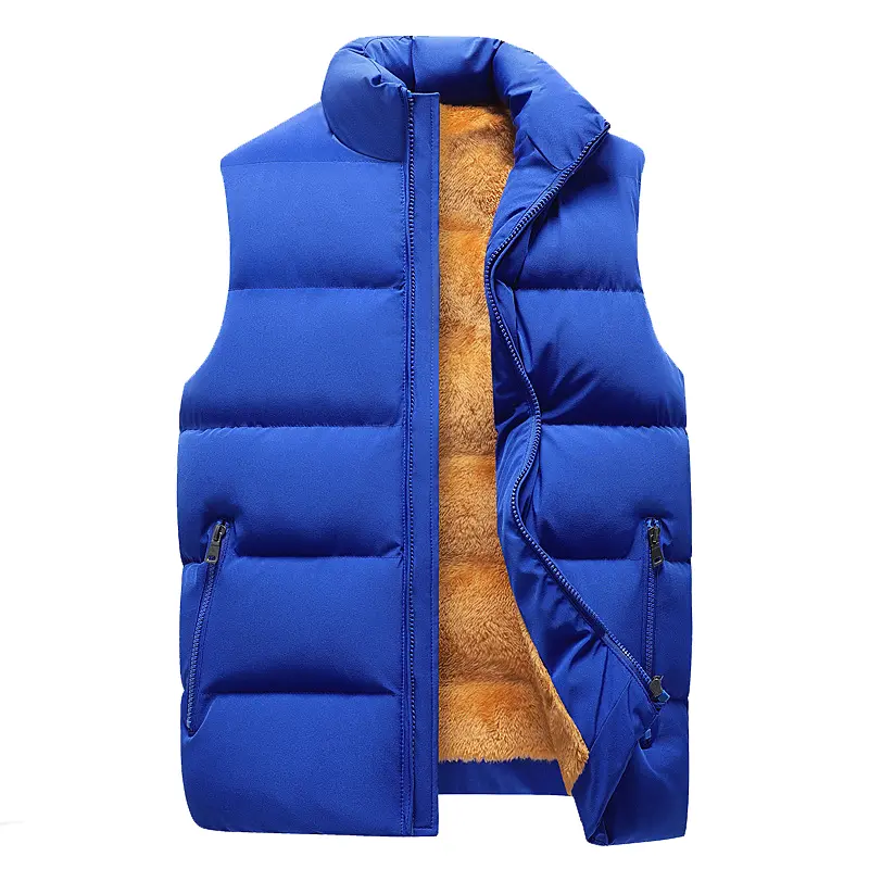 DIMUSI Men's Jacket Sleeveless Vest Winter Man Fleece Warm Vest Coats Men Stand Collar Thermal Thicken Waistcoats Brand Clothing