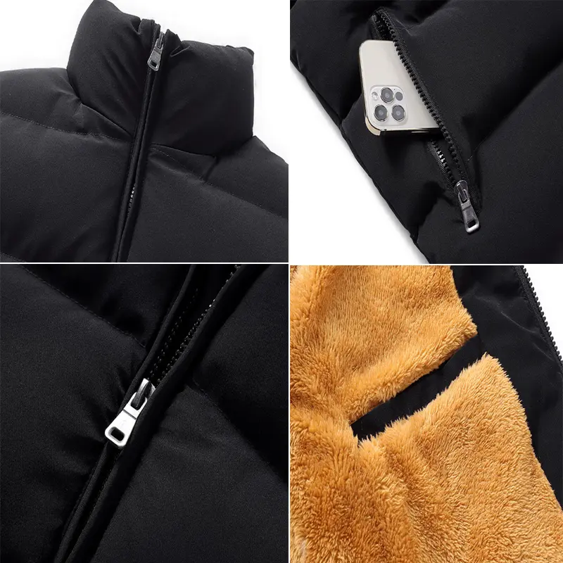 DIMUSI Men's Jacket Sleeveless Vest Winter Man Fleece Warm Vest Coats Men Stand Collar Thermal Thicken Waistcoats Brand Clothing