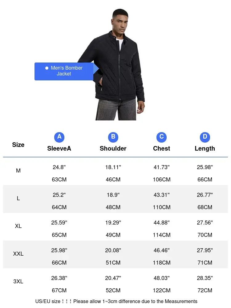 Autumn Winter Men's Bomber Jackets Fashion Stand Collar Thicken Warm Cotton-Padded Coats Men Retro Slim Fit Windbreaker Jacket