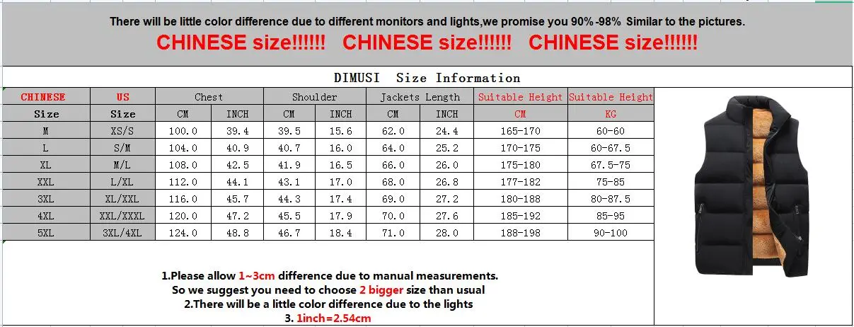 DIMUSI Men's Jacket Sleeveless Vest Winter Man Fleece Warm Vest Coats Men Stand Collar Thermal Thicken Waistcoats Brand Clothing