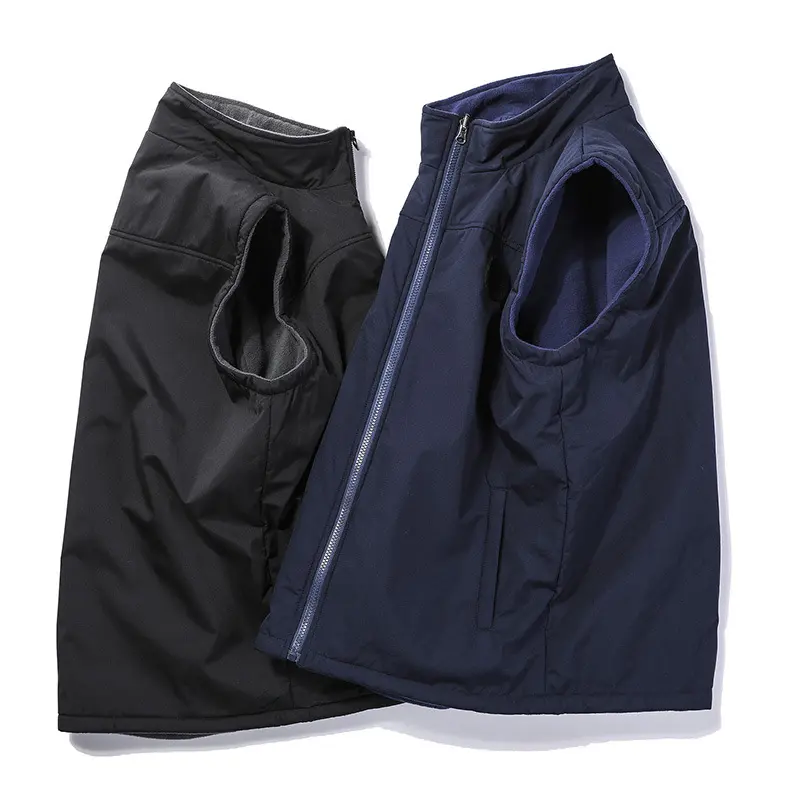 DIMUSI Winter Men;s Vests Fashion Fleece Warm Waistcoats Casual Outwear Thermal Softshell Vests Man Sleeveless Jacket Clothing