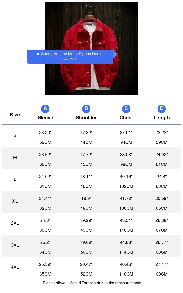 Spring Autumn Men's Denim Jackets Men Cotton Retro Ripped Hole Jean Coats Couple's Streetwear Hip Hop Denim Jacket Clothing