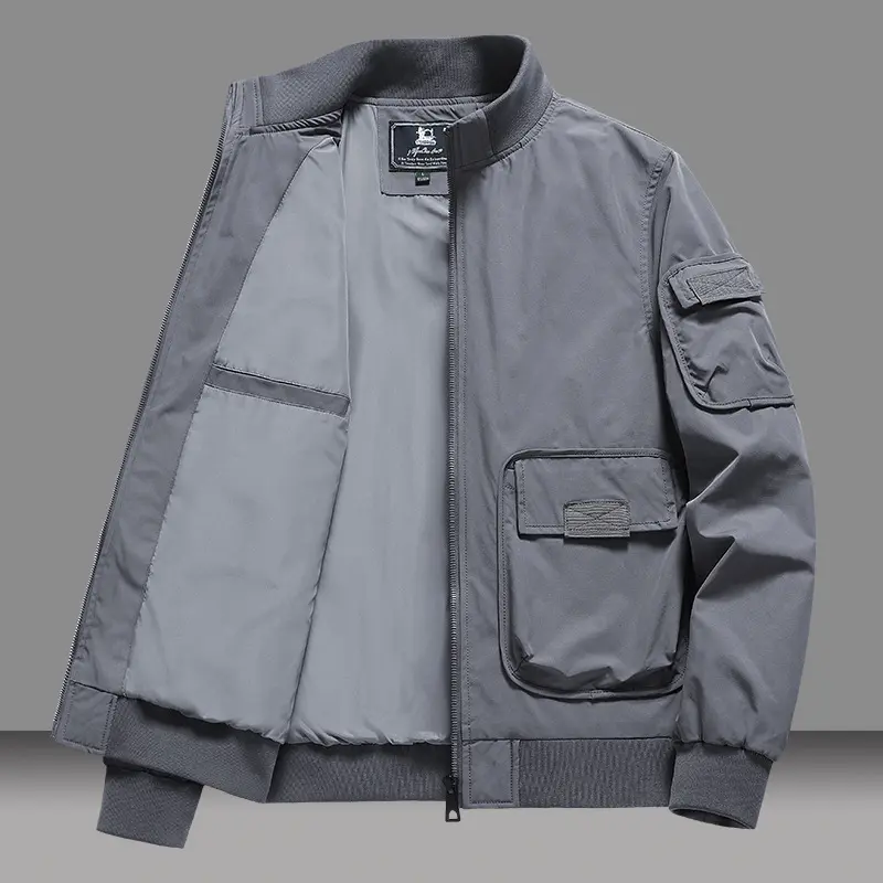 Autumn Men's Bomber Jacket Mens Multi-pocket Sports Windbreaker Breathable Coats Men Ma-1 Pilot Baseball Jackets Clothing