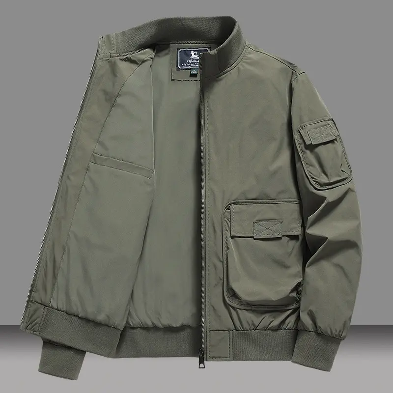 Autumn Men's Bomber Jacket Mens Multi-pocket Sports Windbreaker Breathable Coats Men Ma-1 Pilot Baseball Jackets Clothing