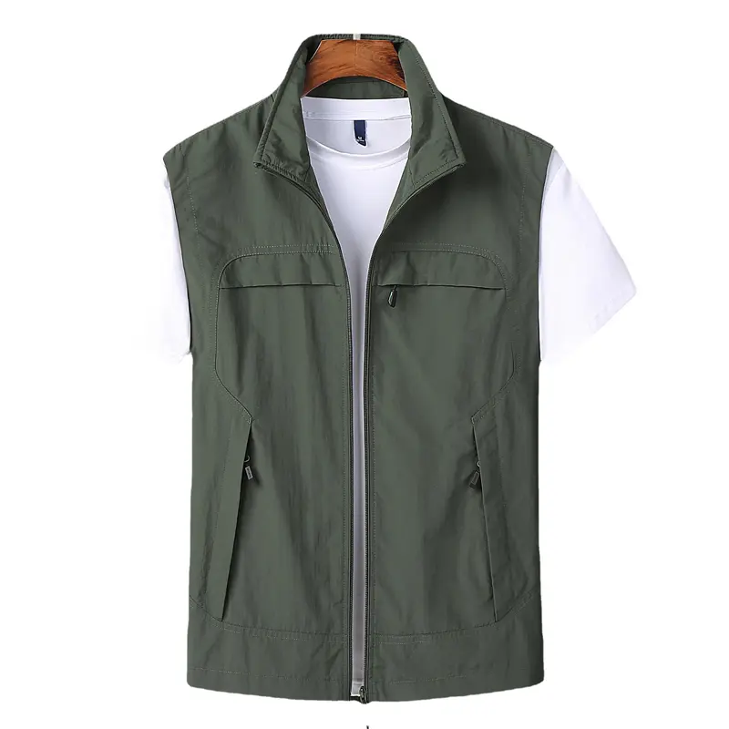 Summer Men's Sports Vests Casual Man Quick Dry Breathable Mesh Vest Sleeveless Jackets Man Outdoor Fishing Waistcoats Clothing