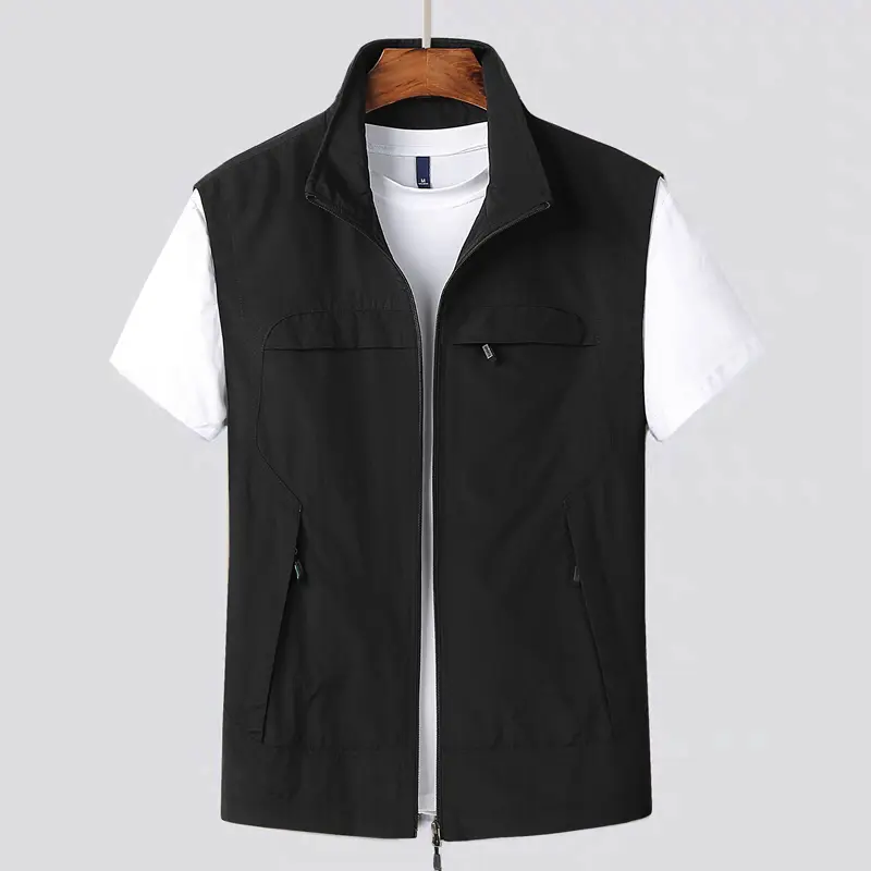 Summer Men's Sports Vests Casual Man Quick Dry Breathable Mesh Vest Sleeveless Jackets Man Outdoor Fishing Waistcoats Clothing