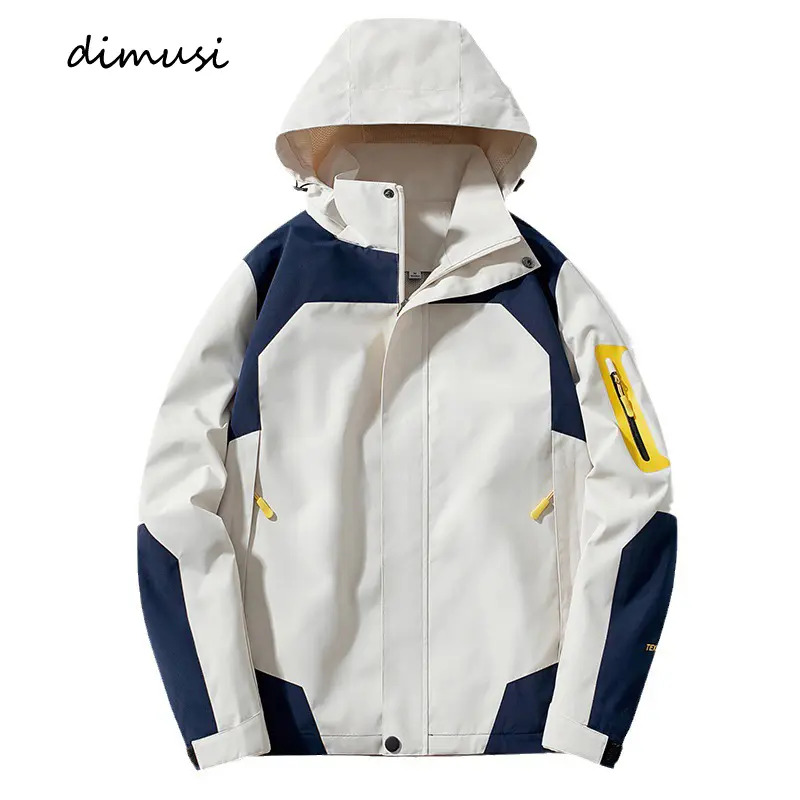Spring Autumn Men's Mountain Waterproof Ski Jacket Windproof Rain Jackets Male Outdoor Hiking Climbing Hood Coats Clothing 5XL