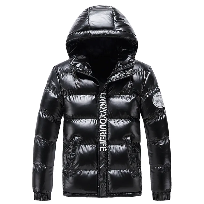 Winter Men's Down Padded Jackets Fashion Men Cotton Down Warm Parkas Coats Casual Outdwear Thermal Hooded Jackets Mens Clothing