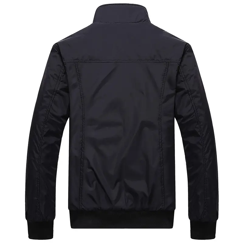 Spring Autumn Men's Bomber Jackets Casual Men Solid Color Sportswear Coats Men Stand Collar Slim Fit Business Trench Jackets 6XL