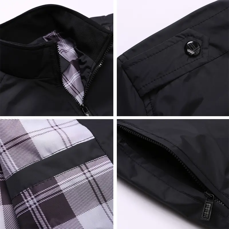 Spring Autumn Men's Bomber Jackets Casual Men Solid Color Sportswear Coats Men Stand Collar Slim Fit Business Trench Jackets 6XL