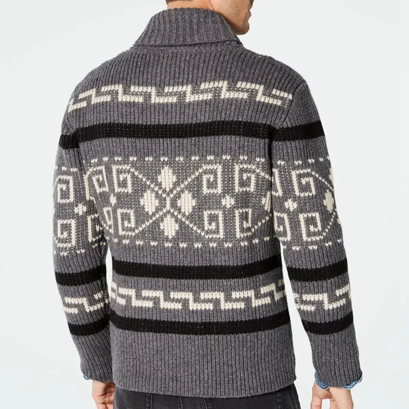 Winter Men's Cardigan Sweaters Fashion Male Knitted Sweater Thermal Warm Coats Casual Man Cashmer Lapel Knitted Jackets Clothing