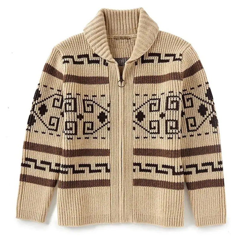 Winter Men's Cardigan Sweaters Fashion Male Knitted Sweater Thermal Warm Coats Casual Man Cashmer Lapel Knitted Jackets Clothing