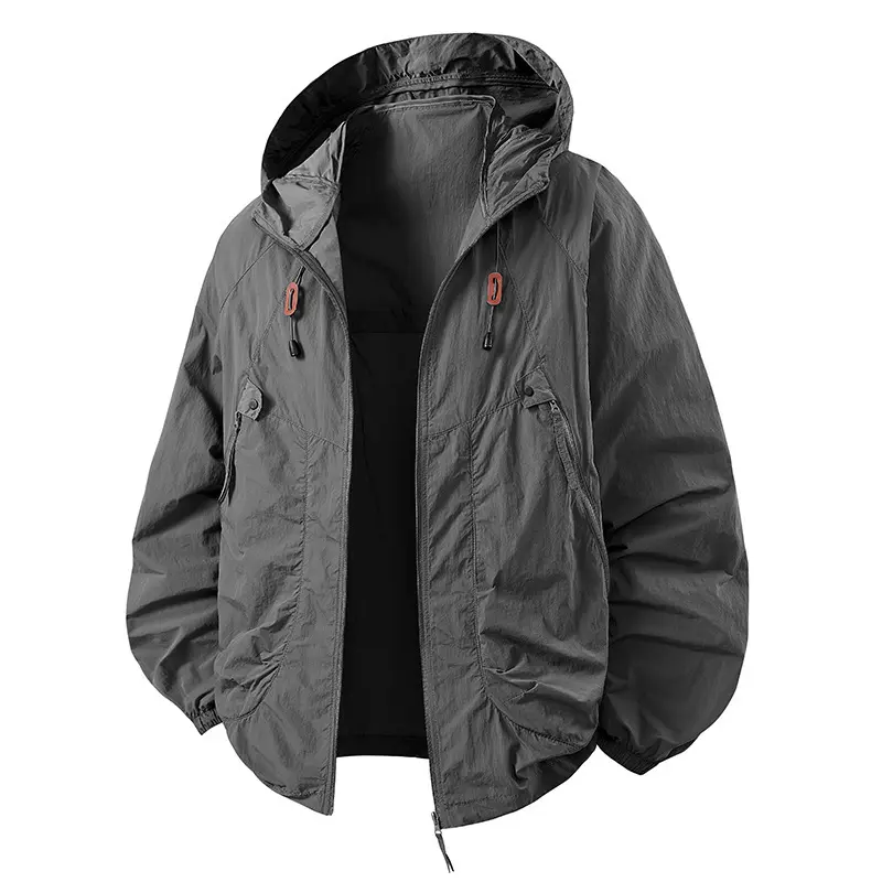 Spring Summer Mens Lightweight Hiking Jacket Outdoor Men Suncreen Breathable Hooded Coats Men Quick Dry Sports Fishing Jackets