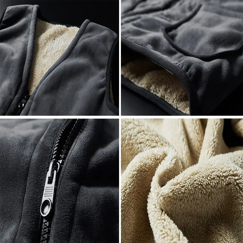 Winter Men Softshell Vests Fleece Thick Warm Waistcoat Outwear Casual Thermal Vests Men Windreaker Sleeveless Jackets Clothing