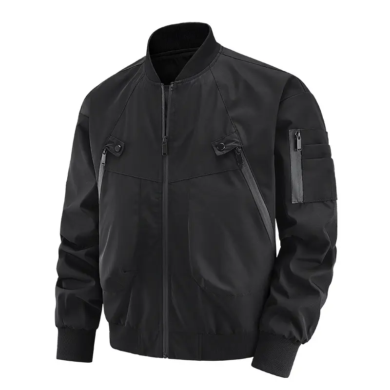 Spring Autumn Men's Bomber Jackets Fashion Men Sports Windbreaker Pilot Coats Men Multi-pocket Baseball Uniform Jacket Clothing