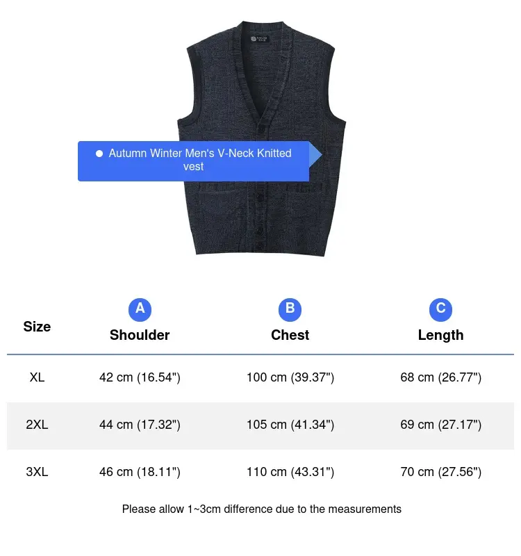 Autumn Winter Men's Knitted Warm Vests Mens Retro Button V-Neck Jumper Knitted Waistcoats Men Sweater Vest Jackets Clothing