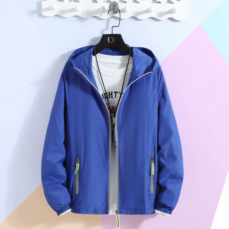 DIMUSI Autumn Mens Bomber Jackets Fashion Men Sunscreen Reflective Hoodies Coats Mens Slim Sportswear Windbreaker Jackets 7XL