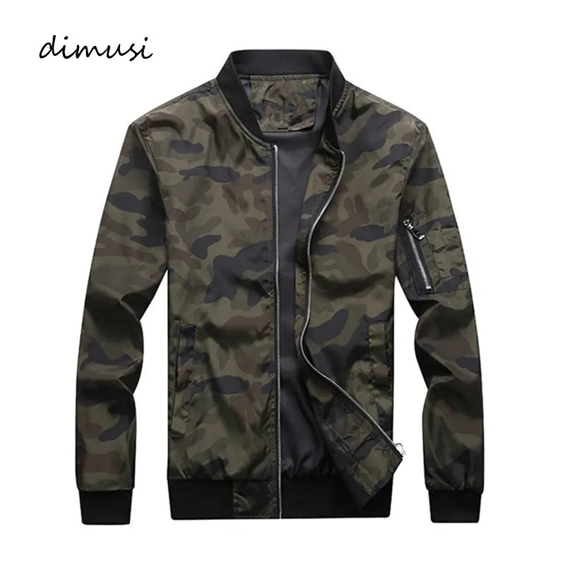 DIMUSI Spring Autumn Men's Camouflage Jackets Male Coats Camo Bomber Jacket Man Outwear Windbreaker Baseball Coats Clothing 7XL