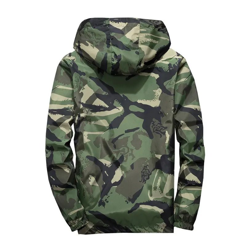 Autumn Men's Bomber Jackets Casual Couple's Camo Military Work Hooded Coats Male Outdoor Hiking Windbreaker Jackets Clothing