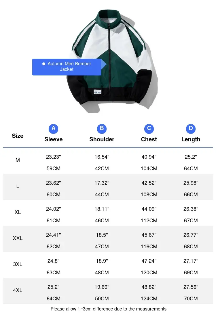 Autumn Men's Bomber Jacket Casual Men Anorak Hip Hop Zipper Coat Fashion Man Sports Breathable Baseball Uniform Coats Clothing