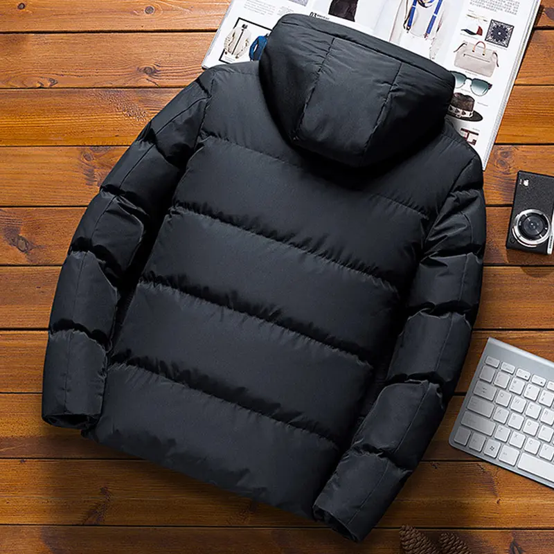 Winter Men's Warm Padded Jackets Fashion Man Cotton Thick Warm Hooded Parkas Casual Men Thermal Windbreaker Jackets Clothing