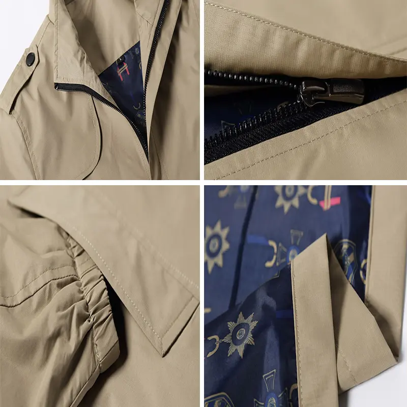 DIMUSI Men's Lightweight Coats Spring Autumn Man Waterproof Jackets Causal Men Stand Collar Windbreaker Camping Jacket Clothing