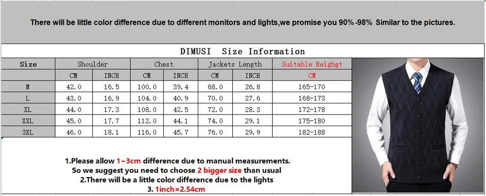 DIMUSI Winter Men's Sleeveless Vests Warm Jumper Knitted Waistcoats Casual Men Slim Fit Pullovers Sweater Vest Jackets Clothing