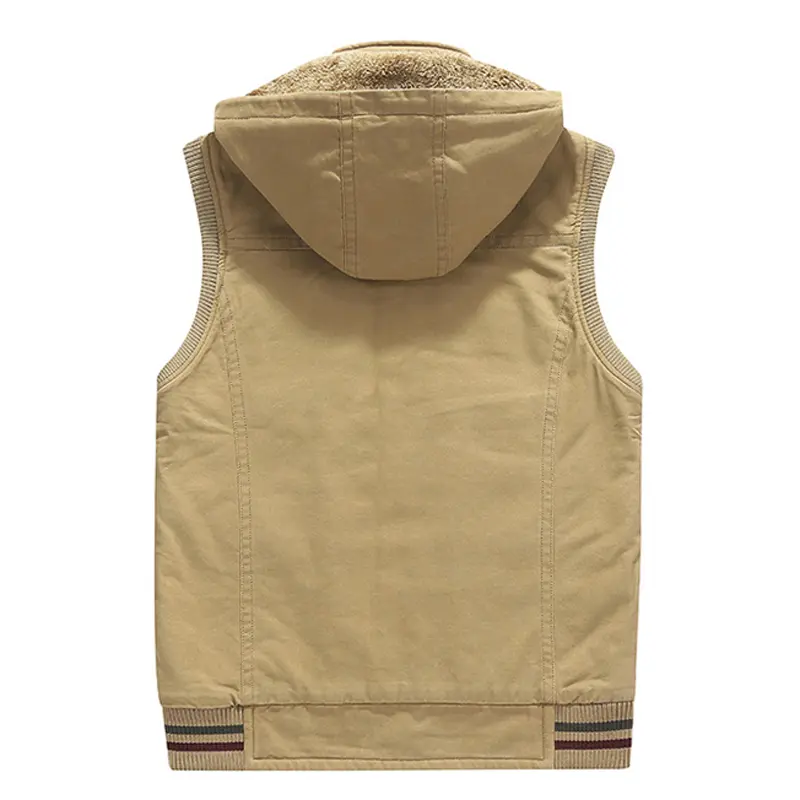 Winter Mens Fleece Padded Vests Fashion Men Thicken Warm Sleeveless Jackets with Hood Men Windbreaker Waistcoats Clothing 8XL