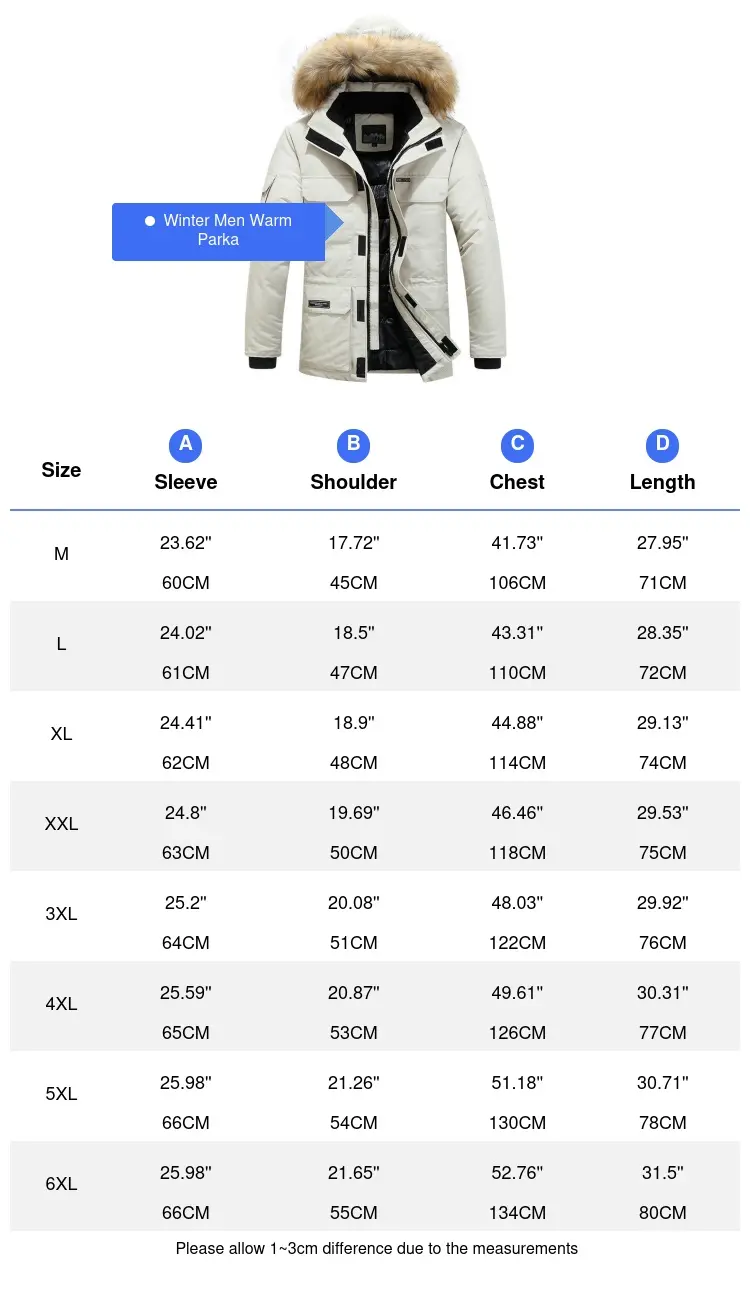 Winter Men Fur Hooded Parkas Man Snow Mountain Ski Thermal Coats Men -30 Degree Thicken Warm Down Padded Jackets Clothing