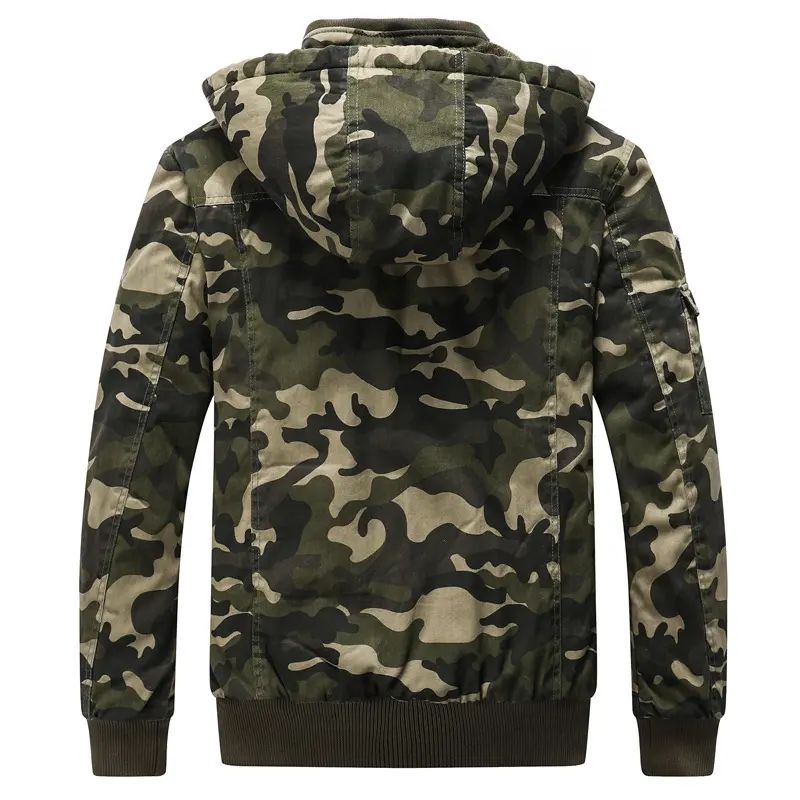 DIMUSI Autumn Winter Men's Thick Tactical Jacket Mens Outwear Windbreaker Hooded Coats Man Fleece Warm Military Jackets Clothing