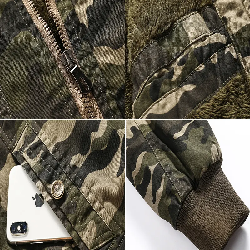 DIMUSI Autumn Winter Men's Thick Tactical Jacket Mens Outwear Windbreaker Hooded Coats Man Fleece Warm Military Jackets Clothing