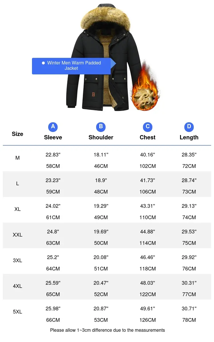 Winter Men's Fleece Warm Padded Jacket Men Cotton Thicken Thermal Hooded Coats Men Outdoor Windbreaker Parka Jackets Clothing