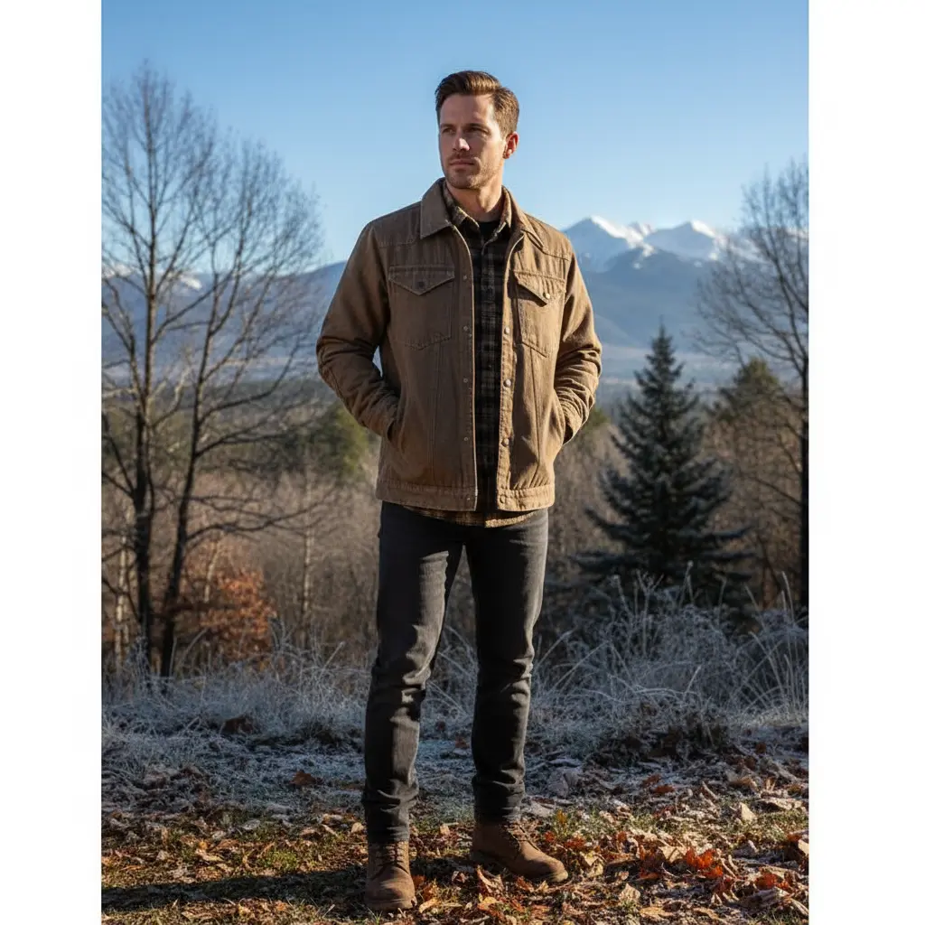 Autumn Winter Mens Flannel Plaid Shirt Denim Jackets Men Retro Cotton Warm Jean Shirts Men Tactical Windbreaker Jacket Clothing
