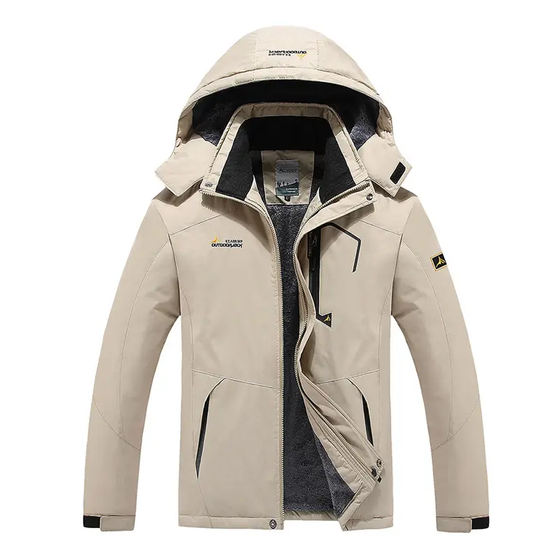 Winter Men Mountain Ski Warm Jackets Fashion Men Fleece Lined Windbreaker Waterproof Hooded Coats Men Thermal  Rain Jackets 6XL