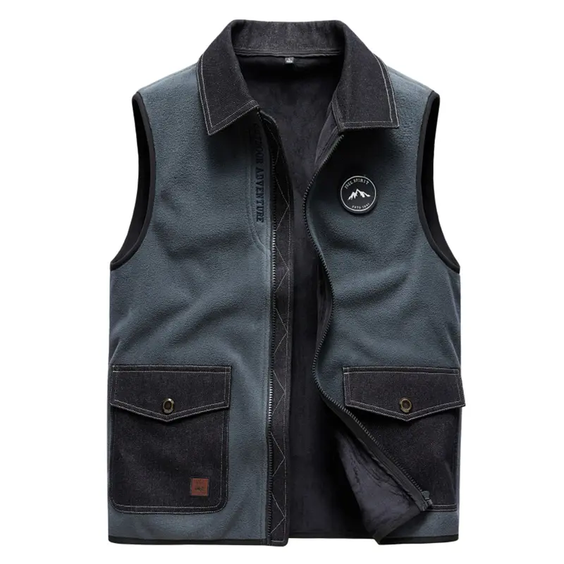 Winter Mens Polartec Padded Vest Man Fleece Warm Waistcoats Classical Men Outdoor Thermal Windbreaker Sleeveless Jacket Clothing