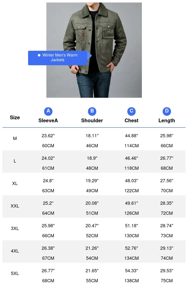 Autumn Winter Men's Warm Jackets Fashion Men Fleece Lined Warm Chamois Coats Men Army Lapel Outdoor Windbreaker Jackets Clothing