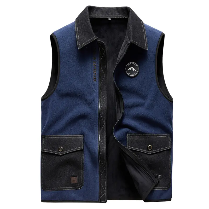Winter Mens Polartec Padded Vest Man Fleece Warm Waistcoats Classical Men Outdoor Thermal Windbreaker Sleeveless Jacket Clothing