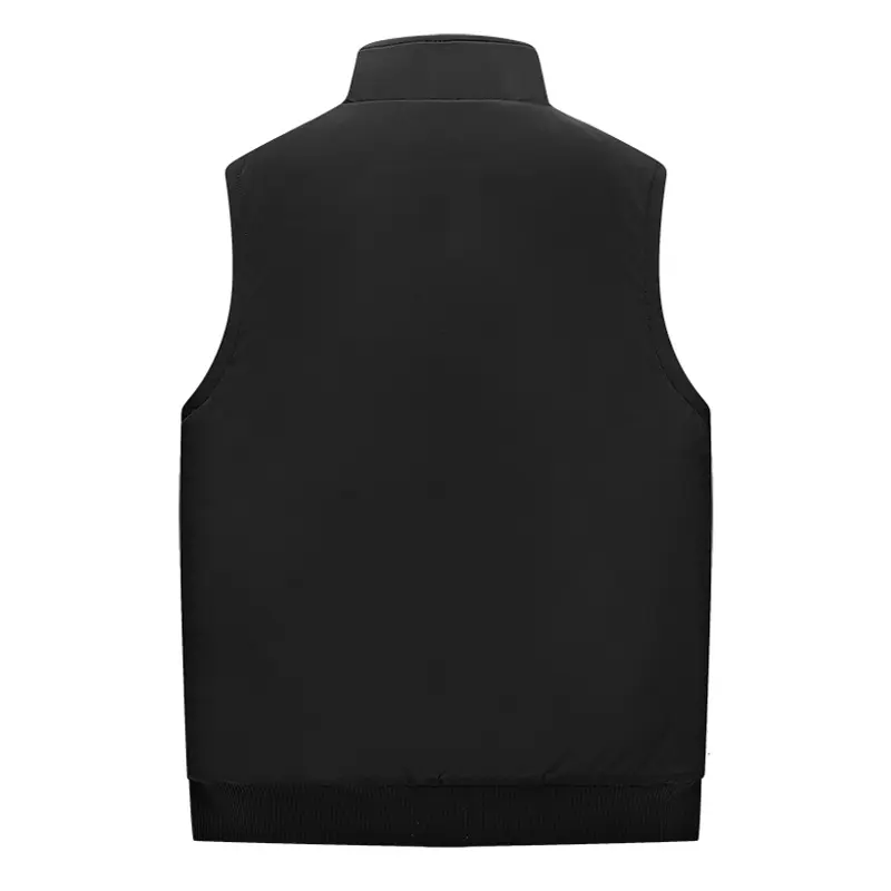 Winter Mens Warm Vest Sleeveless Jacket Man Multi-pocket Hiking Vest Men Fleece Lined Windbreaker Padded Waistcoats Clothing