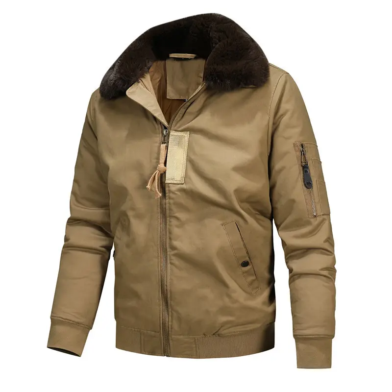 Winter Men's Mountain Ski Padded Jackets Casual Men Fur Collar Warm Windproof Coats Men Thermal Camping Parkas Jackets Clothing