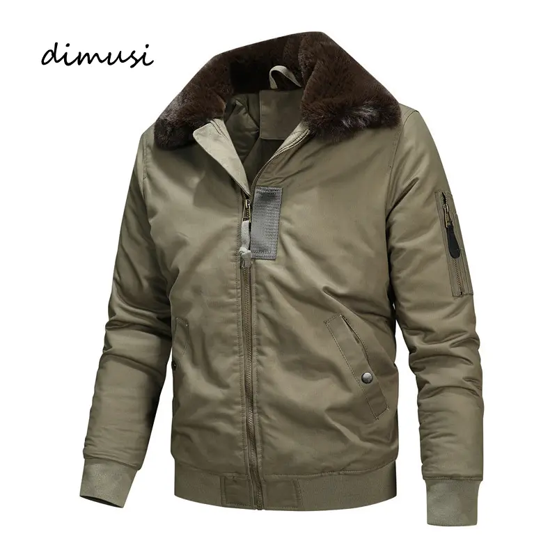 Winter Men's Mountain Ski Padded Jackets Casual Men Fur Collar Warm Windproof Coats Men Thermal Camping Parkas Jackets Clothing