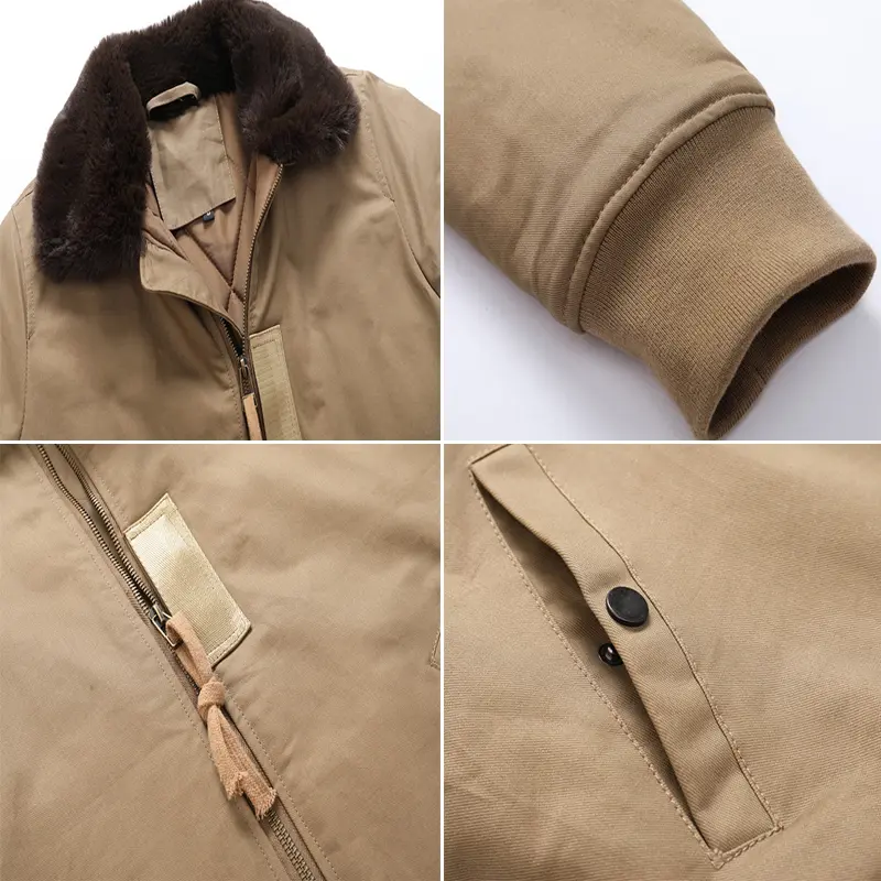 Winter Men's Mountain Ski Padded Jackets Casual Men Fur Collar Warm Windproof Coats Men Thermal Camping Parkas Jackets Clothing