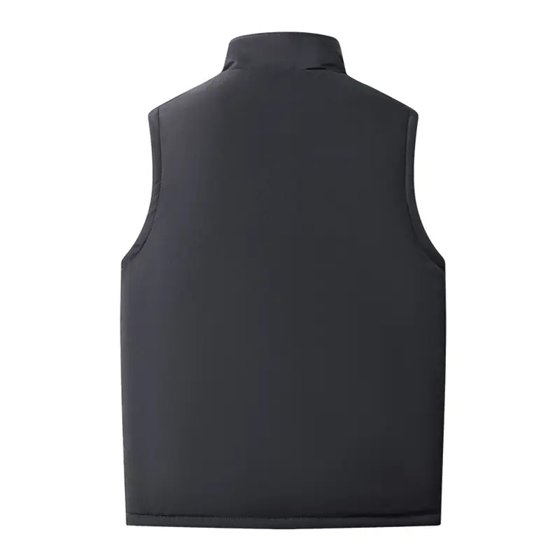 Winter Mens Warm Jacket Sleeveless Vest Man Multi-pocket Fleece Lined Vest Men Fur Collar Windbreaker Padded Waistcoats Clothing