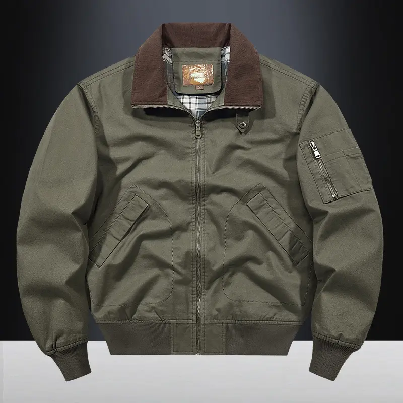 Spring Autumn Men's Bomber Jackets Fashion Men MA-1 Pilot Multi-Pocket Jacket Men Cotton Washed Windbreaker Jacket Clothing 5XL