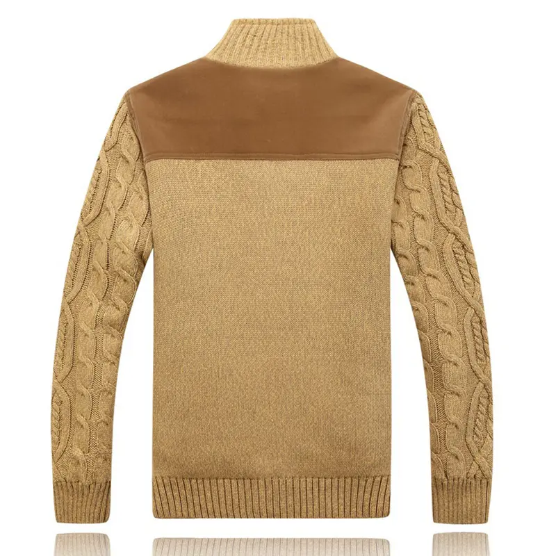 Winter Men's Cardigan Sweaters Fashion Men Fleece Warm Knitted Sweater Coats Men Cotto Snow Wool Knitted Cardigan Coats Clothing