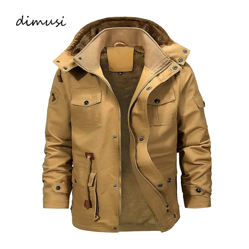 Winter Men's Mountain Ski Warm Jacket Outdoor Men Fleece Lined Cotton Thicken Hooded Coats Men Retro Thermal Parka Clothing 5XL