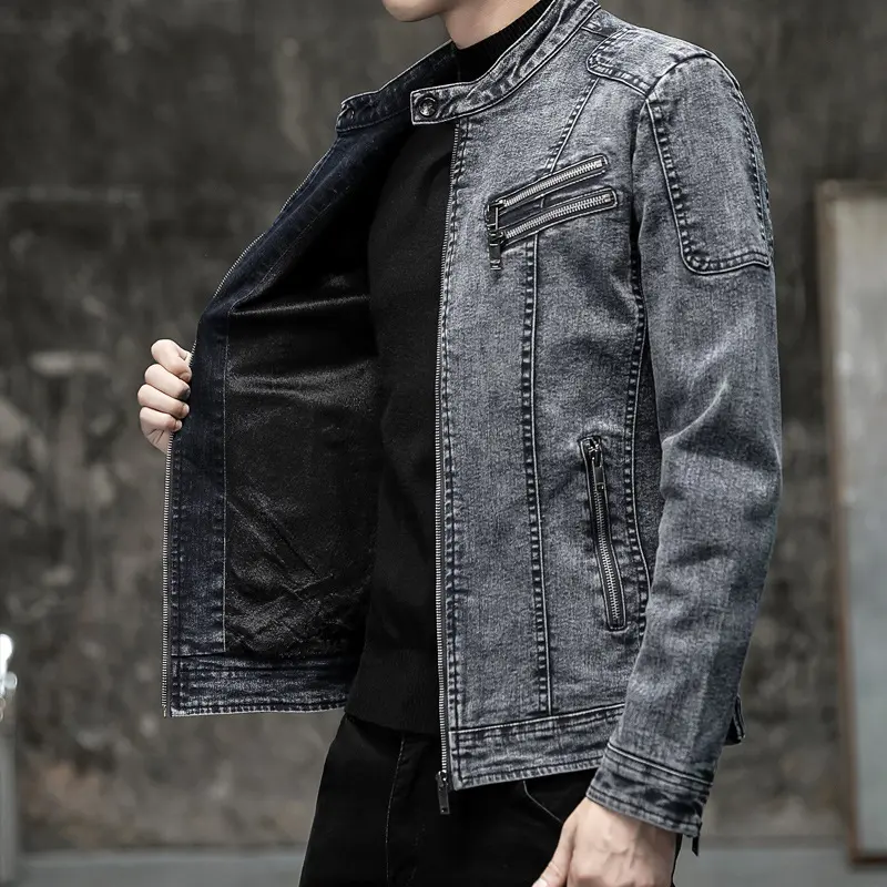 Autumn Winter Men's Denim Jackets Vintage Men Fleece Lined Warm Jean Coats Men Outdoor Streetwear Hip Hop Jackets Clothing