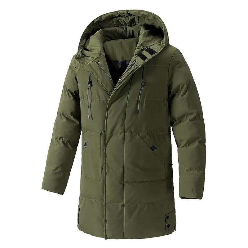 Winter Men's Warm Padded Jackets Fashion Men Mid-Long Cotton Down Parkas Men Thermal Windbreaker Hooded Coats Plus Size 7XL 8XL