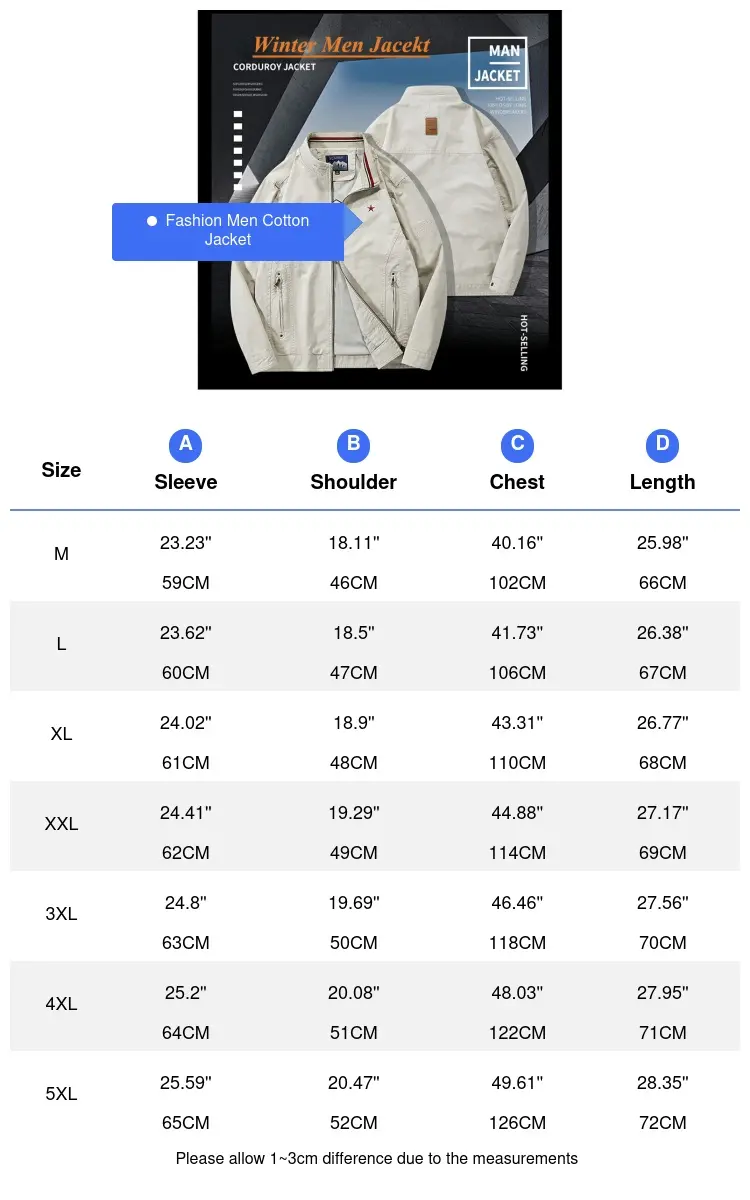 Autumn Men's Cotton Warm Jackets Fashion Men Retro Stand Collar Hiking Coats Men Military Tactical Windbreaker Jackets Clothing