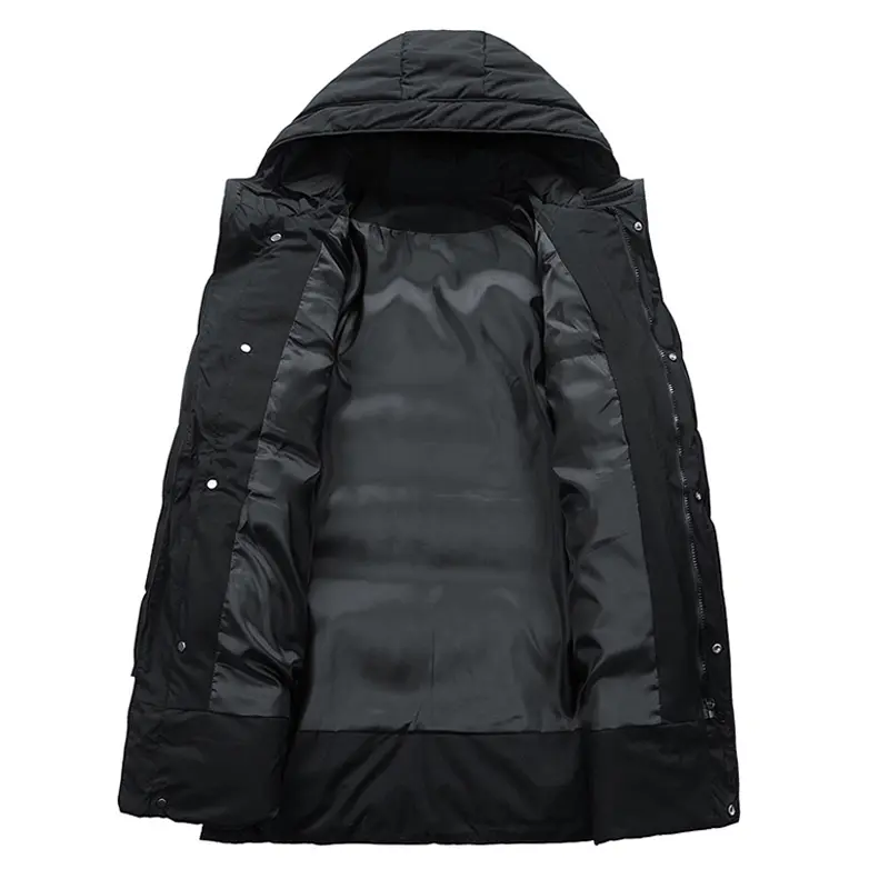 Winter Men's Warm Padded Jackets Fashion Men Mid-Long Cotton Down Parkas Men Thermal Windbreaker Hooded Coats Plus Size 7XL 8XL