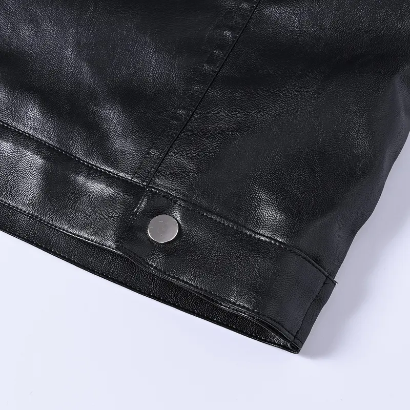 Spring Autumn Men's Faux Leather Waistcoat Classical Men Motorcycle Biker PU Leather Vests Stylish Men Rivets Party Leather Vest